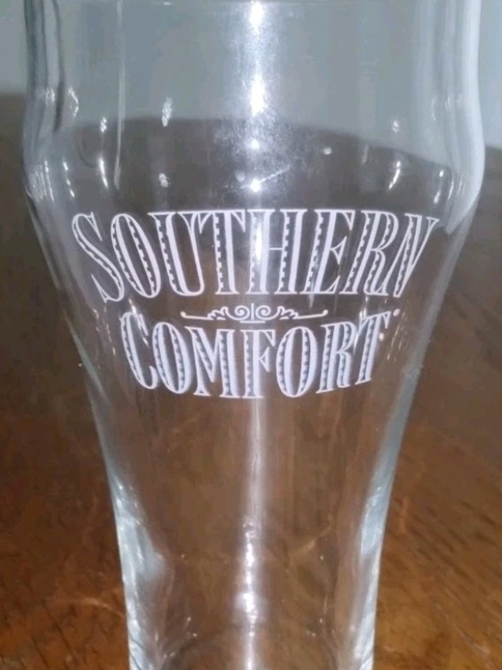Southern Comfort Whiskey Clear Tulip Shaped 14 oz. Drinking Glass-Exc. Cond. VTG